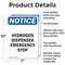 Signmission Hydrogen Dispenser Emergency Stop, 7 in W x Rectangle, Aluminum OS-2PACK-NS-A-710-V-13570 - alternate 2
